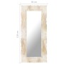 Solid white mango wood mirror 110x50 cm by , Mirrors - Ref: Foro24-321634, Price: 114,02 €, Discount: %