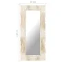 Solid white mango wood mirror 110x50 cm by , Mirrors - Ref: Foro24-321634, Price: 111,72 €, Discount: %