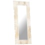 Solid white mango wood mirror 110x50 cm by , Mirrors - Ref: Foro24-321634, Price: 114,02 €, Discount: %