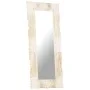 Solid white mango wood mirror 110x50 cm by , Mirrors - Ref: Foro24-321634, Price: 111,72 €, Discount: %