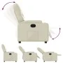 Cream Faux Leather Recliner by , Armchairs - Ref: Foro24-372504, Price: 198,48 €, Discount: %
