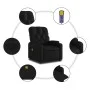 Reclining massage armchair in black synthetic leather by , Armchairs - Ref: Foro24-372510, Price: 215,30 €, Discount: %