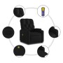 Sillón de masaje reclinable cuero sintético negro de , Sillones - Ref: Foro24-372510, Precio: 220,28 €, Descuento: %