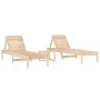 Liegestühle mit Tisch, 2 Stück Massivholz Kiefer von , Liegen - Ref: Foro24-3157679, Preis: 205,64 €, Rabatt: %