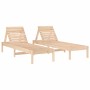 Liegestühle mit Tisch, 2 Stück Massivholz Kiefer von , Liegen - Ref: Foro24-3157679, Preis: 207,58 €, Rabatt: %
