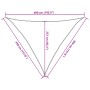 Toldo de vela gris antracita HDPE 160 g/m² 3,5x3,5x4,9 m