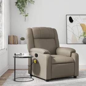 Reclining massage armchair in synthetic leather, cappuccino color. by , Armchairs - Ref: Foro24-373535, Price: 251,92 €, Disc...