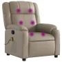 Sillón de masaje reclinable cuero sintético color capuchino de , Sillones - Ref: Foro24-373535, Precio: 251,92 €, Descuento: %