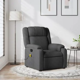 Dark gray fabric reclining massage chair by , Armchairs - Ref: Foro24-373549, Price: 231,35 €, Discount: %