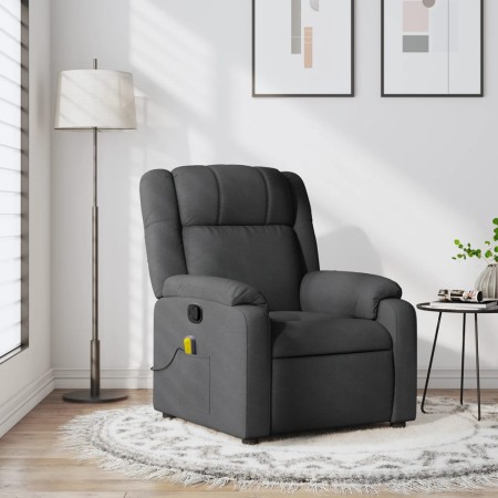 Dark gray fabric reclining massage chair by , Armchairs - Ref: Foro24-373549, Price: 235,43 €, Discount: %