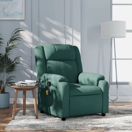 Sillón de masaje reclinable de tela verde oscuro de , Sillones - Ref: Foro24-373554, Precio: 208,27 €, Descuento: %