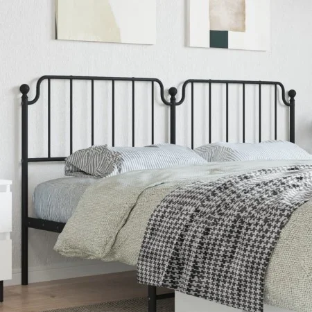 Black metal headboard 180 cm by , Headboards and footboards - Ref: Foro24-373923, Price: 33,07 €, Discount: %