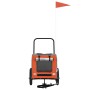 Remolque de bicicleta para mascotas Naranja y Gris en Cochecitos para mascotas | Comprar online en Foro24