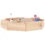 Sandpit with octagonal solid pine wood seats by , sandboxes - Ref: Foro24-825009, Price: 52,82 €, Discount: %