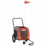 Remolque de bicicleta para mascotas Naranja y Gris en Cochecitos para mascotas | Comprar online en Foro24