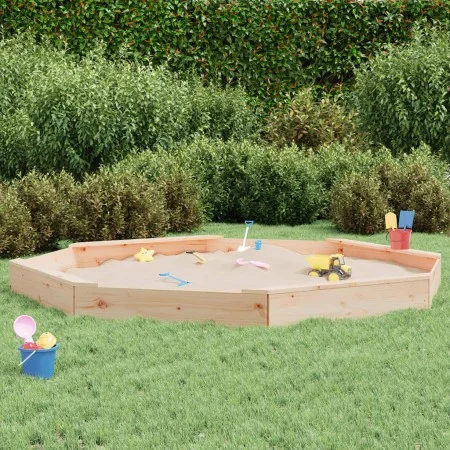 Sandkasten mit achteckigen Sitzen aus massivem Kiefernholz von , Sandkästen - Ref: Foro24-825023, Preis: 104,46 €, Rabatt: %