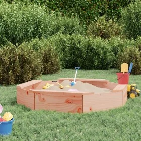 Sandbox with octagonal solid fir Douglas wood seats by , sandboxes - Ref: Foro24-825014, Price: 53,58 €, Discount: %