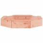 Sandbox with octagonal solid fir Douglas wood seats by , sandboxes - Ref: Foro24-825014, Price: 54,27 €, Discount: %