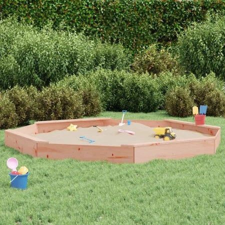 Sandbox with octagonal seats made of solid Douglas fir wood by , sandboxes - Ref: Foro24-825028, Price: 125,88 €, Discount: %