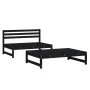 Gartengarnitur 2-teilig Massivholz aus schwarzem Kiefernholz von , Modulare Sofas für den Außenbereich - Ref: Foro24-825727, ...