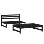 Juego de muebles de jardín 2 pzas madera maciza de pino negro by , Modular outdoor sofas - Ref: Foro24-825727, Price: 145,44 ...
