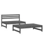 2-teiliges Gartenmöbel-Set Kiefernholz massiv grau von , Modulare Sofas für den Außenbereich - Ref: Foro24-825725, Preis: 194...
