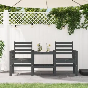 Gartenbank mit 2-Sitzer Tisch Kiefernholz massiv grau von , Gartenbänke - Ref: Foro24-825158, Preis: 171,95 €, Rabatt: %