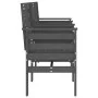 Garden bench with table, 2 seats, solid gray pine wood. by , garden benches - Ref: Foro24-825158, Price: 171,95 €, Discount: %