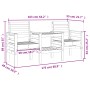 Garden bench with table, 2 seats, solid gray pine wood. by , garden benches - Ref: Foro24-825158, Price: 174,26 €, Discount: %