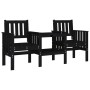 Gartenbank mit 2-Sitzer-Tisch Kiefernholz massiv schwarz von , Gartenbänke - Ref: Foro24-825153, Preis: 174,63 €, Rabatt: %