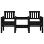 Garden bench with table, 2 seats, solid black pine wood. by , garden benches - Ref: Foro24-825153, Price: 174,63 €, Discount: %