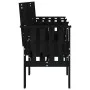 Garden bench with table, 2 seats, solid black pine wood. by , garden benches - Ref: Foro24-825153, Price: 172,36 €, Discount: %