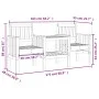Garden bench with table, 2 seats, solid black pine wood. by , garden benches - Ref: Foro24-825153, Price: 172,36 €, Discount: %