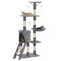 Cat scratching post with sisal post 138 cm gray footprints by vidaXL, Cat furniture - Ref: Foro24-170579, Price: 72,22 €, Dis...