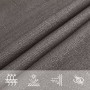 Toldo de vela gris antracita HDPE 160 g/m² 4x5x5 m