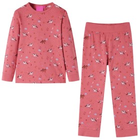 Pijama infantil de manga larga rosa 116