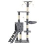 Katzenkratzbaum mit Sisalstamm 138 cm, graue Fußabdrücke von vidaXL, Katzenmöbel - Ref: Foro24-170579, Preis: 77,11 €, Rabatt: %