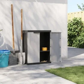 Outdoor storage cabinet in gray and black PP 65x37x85 cm by , Lockers and storage cabinets - Ref: Foro24-364199, Price: 105,7...