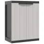 Armario de almacenaje exterior PP gris y negro 65x37x85 cm de , Taquillas y armarios de almacenamiento - Ref: Foro24-364199, ...