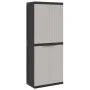 Outdoor storage cabinet in gray and black PP 65x37x165 cm by , Lockers and storage cabinets - Ref: Foro24-364200, Price: 180,...