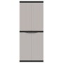 Outdoor Stauschrank PP grau und schwarz 65x37x165 cm von , Schließfächer und Lagerschränke - Ref: Foro24-364200, Preis: 169,9...
