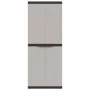 Outdoor storage cabinet in gray and black PP 65x37x165 cm by , Lockers and storage cabinets - Ref: Foro24-364200, Price: 180,...