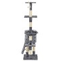 Rascador para gatos con poste de sisal 138 cm huellas gris de vidaXL, Mobiliario para gatos - Ref: Foro24-170579, Precio: 77,...