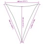 Toldo de vela gris antracita HDPE 160 g/m² 4x5x5 m