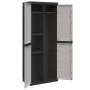 Outdoor storage cabinet in gray and black PP 65x37x165 cm by , Lockers and storage cabinets - Ref: Foro24-364200, Price: 180,...
