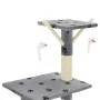 Katzenkratzbaum mit Sisalstamm 138 cm, graue Fußabdrücke von vidaXL, Katzenmöbel - Ref: Foro24-170579, Preis: 72,33 €, Rabatt: %