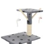 Katzenkratzbaum mit Sisalstamm 138 cm, graue Fußabdrücke von vidaXL, Katzenmöbel - Ref: Foro24-170579, Preis: 77,11 €, Rabatt: %