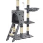 Katzenkratzbaum mit Sisalstamm 138 cm, graue Fußabdrücke von vidaXL, Katzenmöbel - Ref: Foro24-170579, Preis: 77,11 €, Rabatt: %