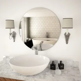 Round glass wall mirror 60 cm by vidaXL, Mirrors - Ref: Foro24-245704, Price: 39,59 €, Discount: %