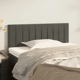 Dark gray velvet headboard 90x5x78/88 cm by , Headboards and footboards - Ref: Foro24-346223, Price: 38,27 €, Discount: %
